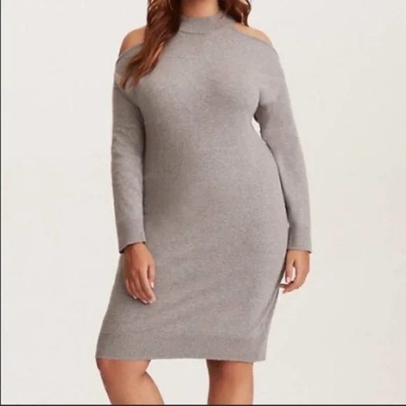 torrid | Dresses | Torrid Mock Neck Cold Shoulder Long Sleeve Grey Sweater Knee Length Dress X Nwt | Poshmark torrid | Dresses | Torrid Mock Neck Cold Shoulder Long Sleeve Grey Sweater Knee Length Dress X Nwt | Poshmark